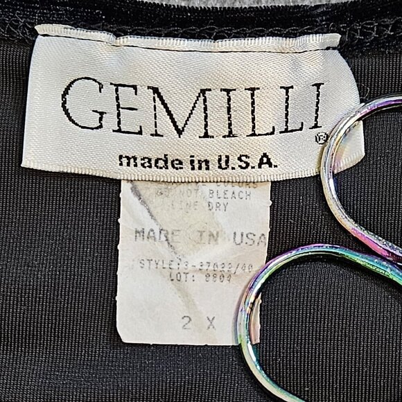 Gemilli Cardigan Women 2X Black Velvet Floral Burnout 3/4 Sleeve VTG Goth Witchy - Picture 3 of 12